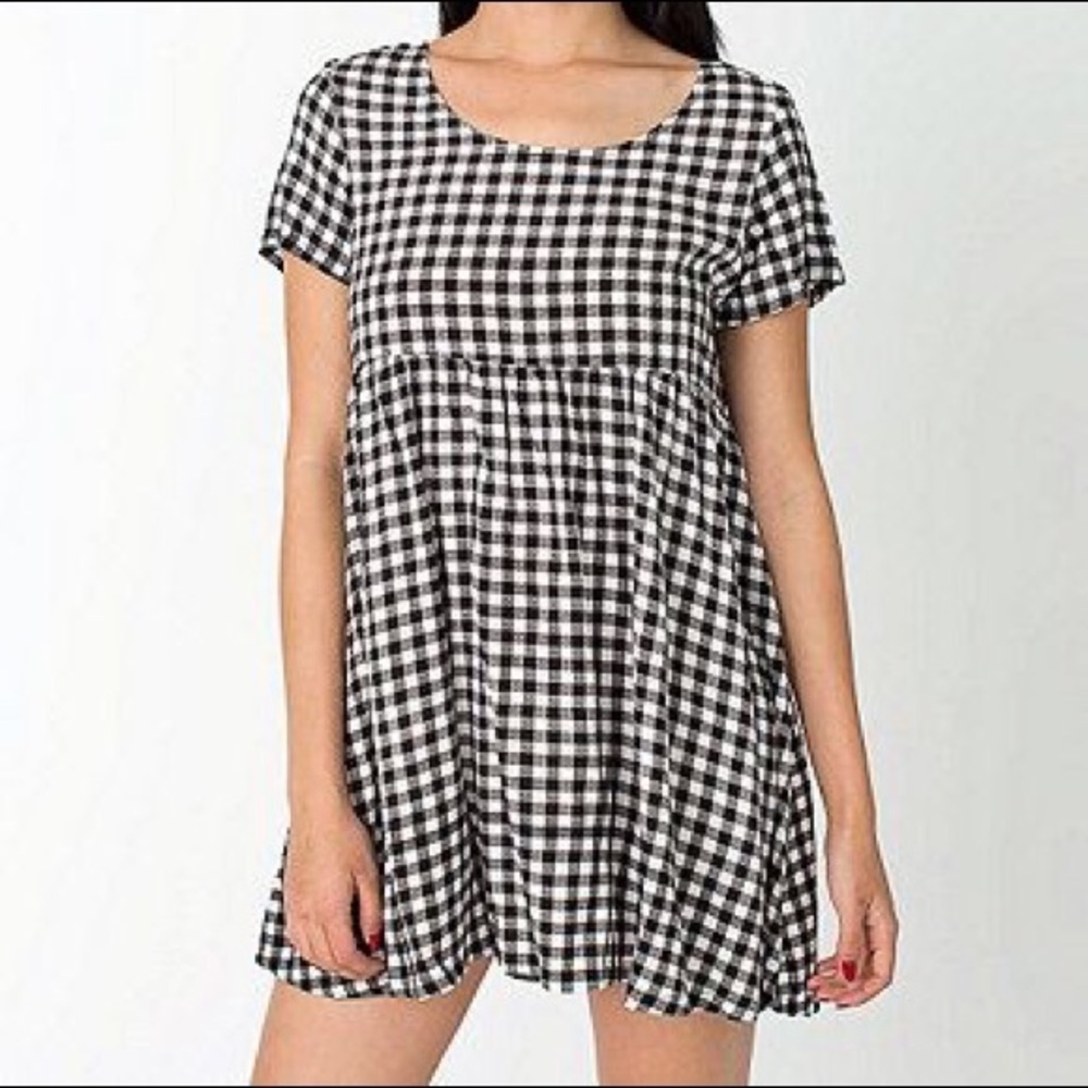 American Apparel Checkered Babydoll Dress